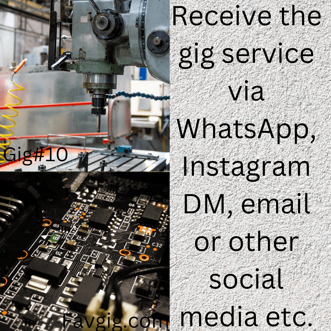 Gig#10: We can help you find your specified tools, machinery or electronics.