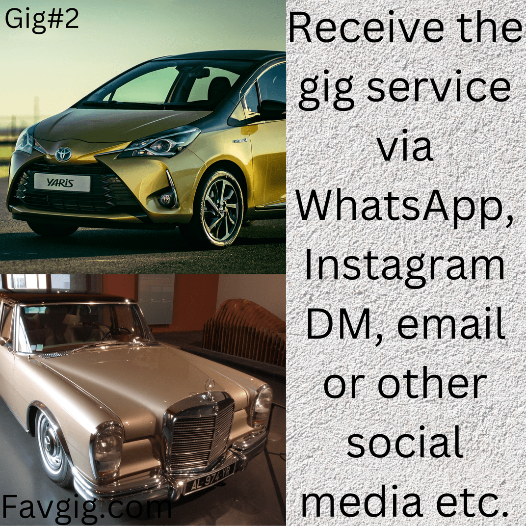 Gig#2: We can help you find your desired car at a lucrative price.
