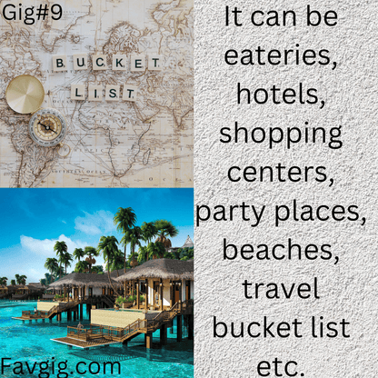 Gig#9: We can provide you with hidden gem places and foods to experience in any country.
